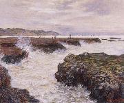 Claude Monet The Rocks near Pourville at Ebb Tide Sweden oil painting artist